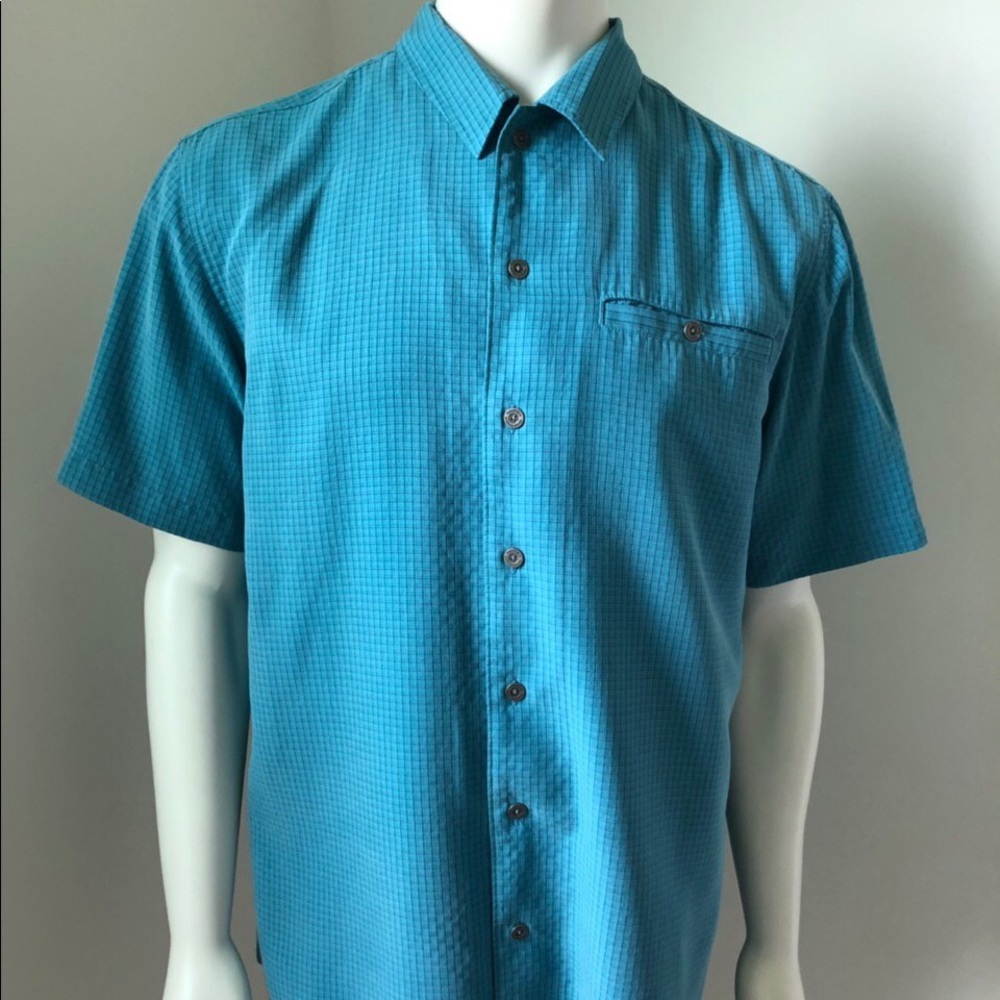 Mens  Columbia Vented Hiking Shirt Short Sleeve